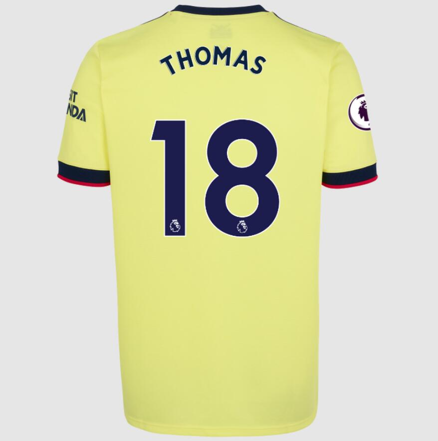 2021/22 Arsenal Away Kit Soccer Jersey with Thomas Teye Partey 18 printing